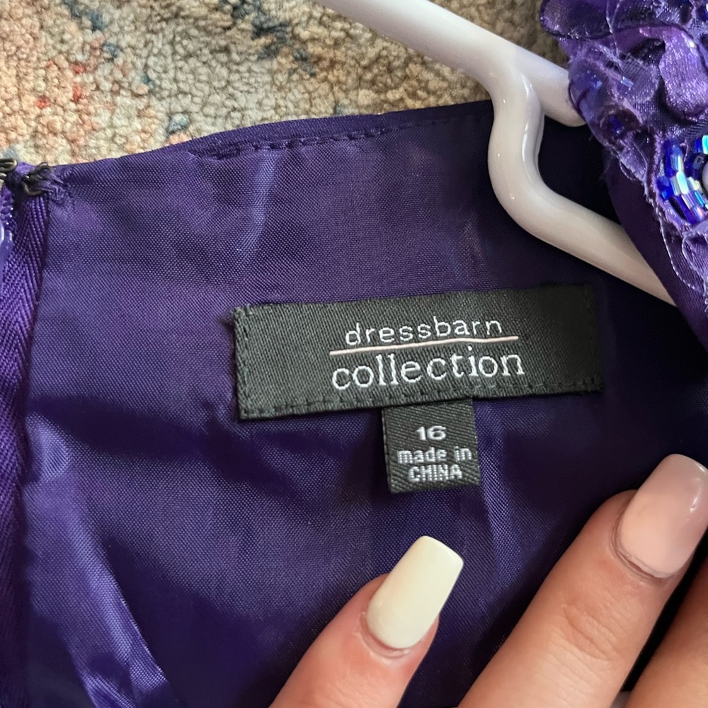 purple beaded dress